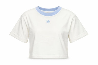 Womens UK Size 8 adidas White Ringer T-Shirt