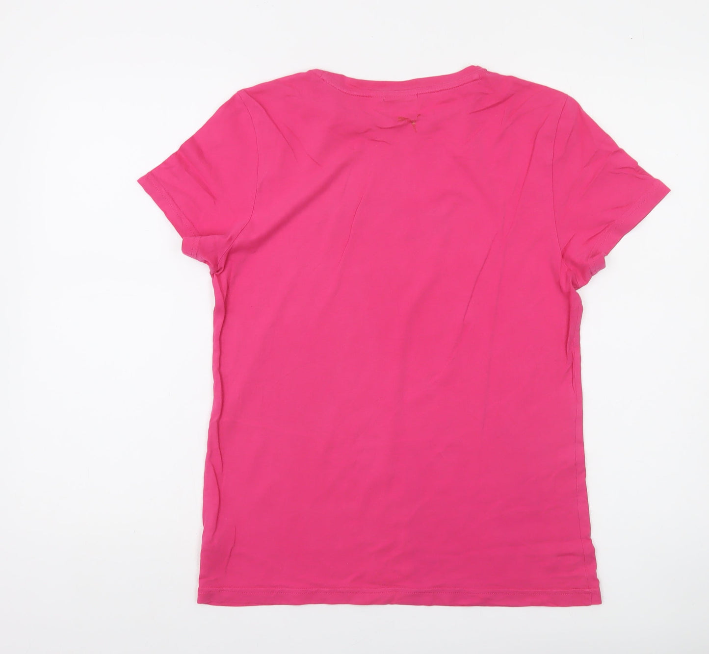 Puma Women's Pink Short Sleeve Crew Neck T-Shirt UK 16