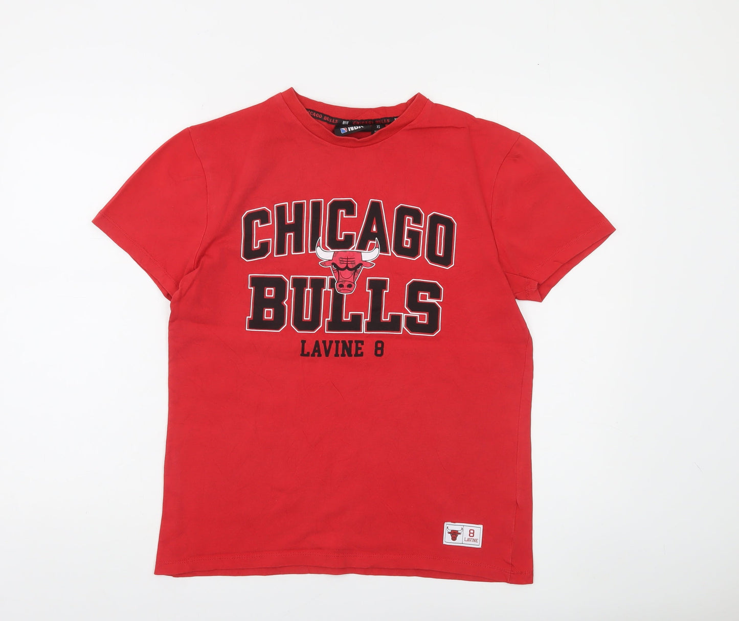 NBA Chicago Bulls Red Graphic T-Shirt Mens XS Regular Fit Cotton
