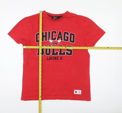 NBA Chicago Bulls Red Graphic T-Shirt Mens XS Regular Fit Cotton