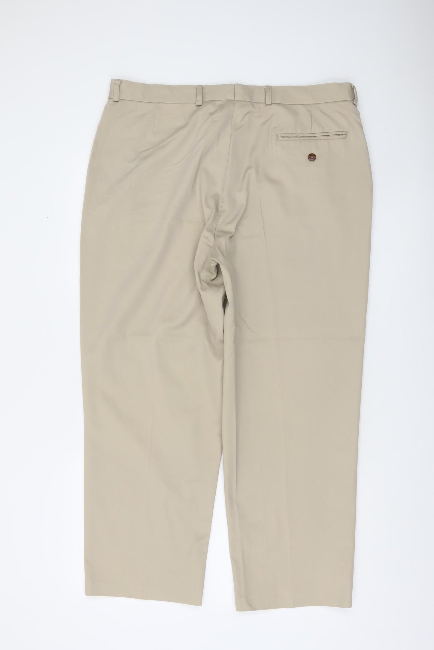 Classic Menswear Men's Beige Chino Trousers 38S Regular Fit