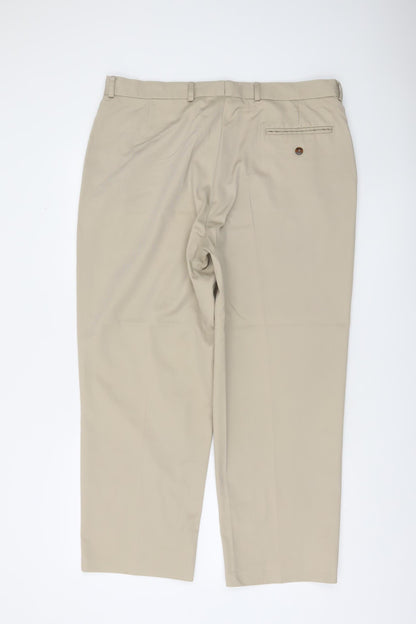 Classic Menswear Men's Beige Chino Trousers 38S Regular Fit