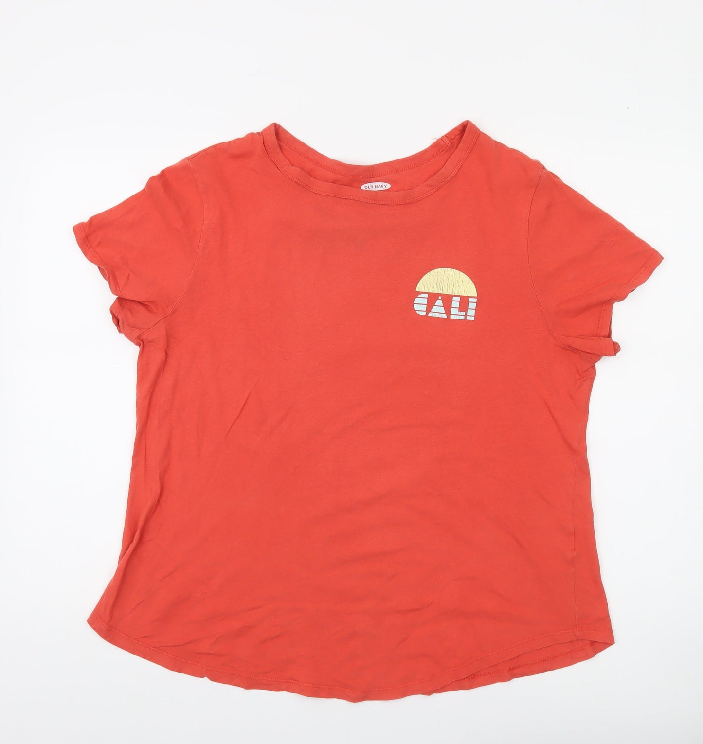 Old Navy Women's Red Cali Graphic T-Shirt Size XL Short Sleeve