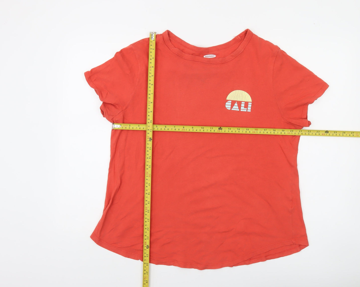 Old Navy Women's Red Cali Graphic T-Shirt Size XL Short Sleeve