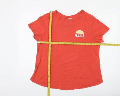 Old Navy Women's Red Cali Graphic T-Shirt Size XL Short Sleeve