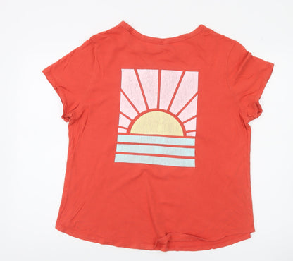 Old Navy Women's Red Cali Graphic T-Shirt Size XL Short Sleeve