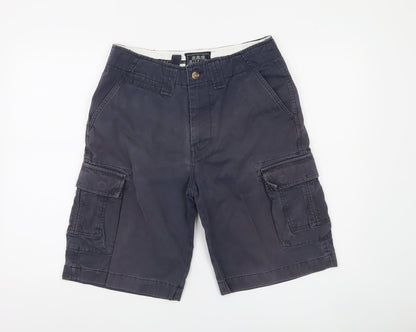 Paul Costelloe Men's Blue Cargo Shorts Size M 32in Cotton