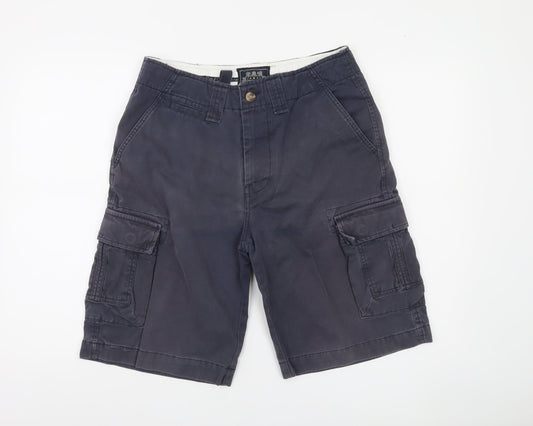 Paul Costelloe Men's Blue Cargo Shorts Size M 32in Cotton