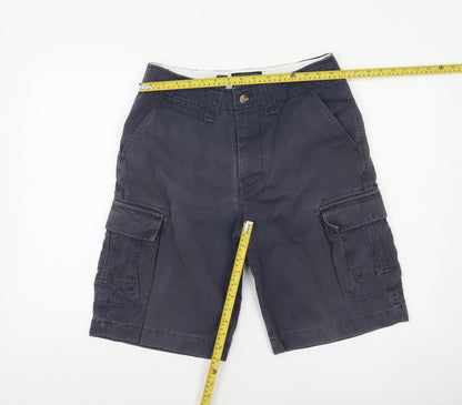 Paul Costelloe Men's Blue Cargo Shorts Size M 32in Cotton