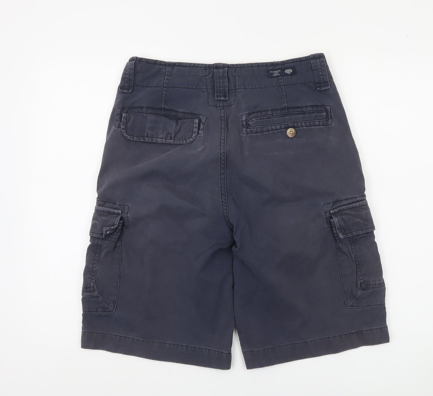 Paul Costelloe Men's Blue Cargo Shorts Size M 32in Cotton