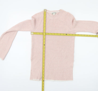 Whistles Women Pink Crew Neck Long Sleeve Pullover Jumper Size 10