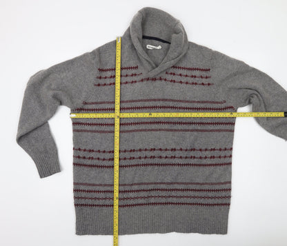 Ben Sherman Men's Grey XL Roll Neck Wool Jumper