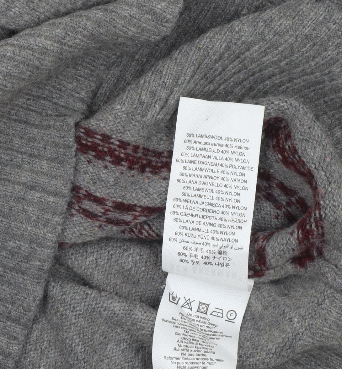 Ben Sherman Men's Grey XL Roll Neck Wool Jumper
