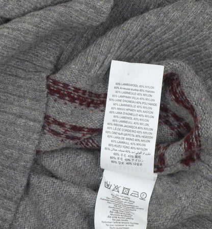 Ben Sherman Men's Grey XL Roll Neck Wool Jumper