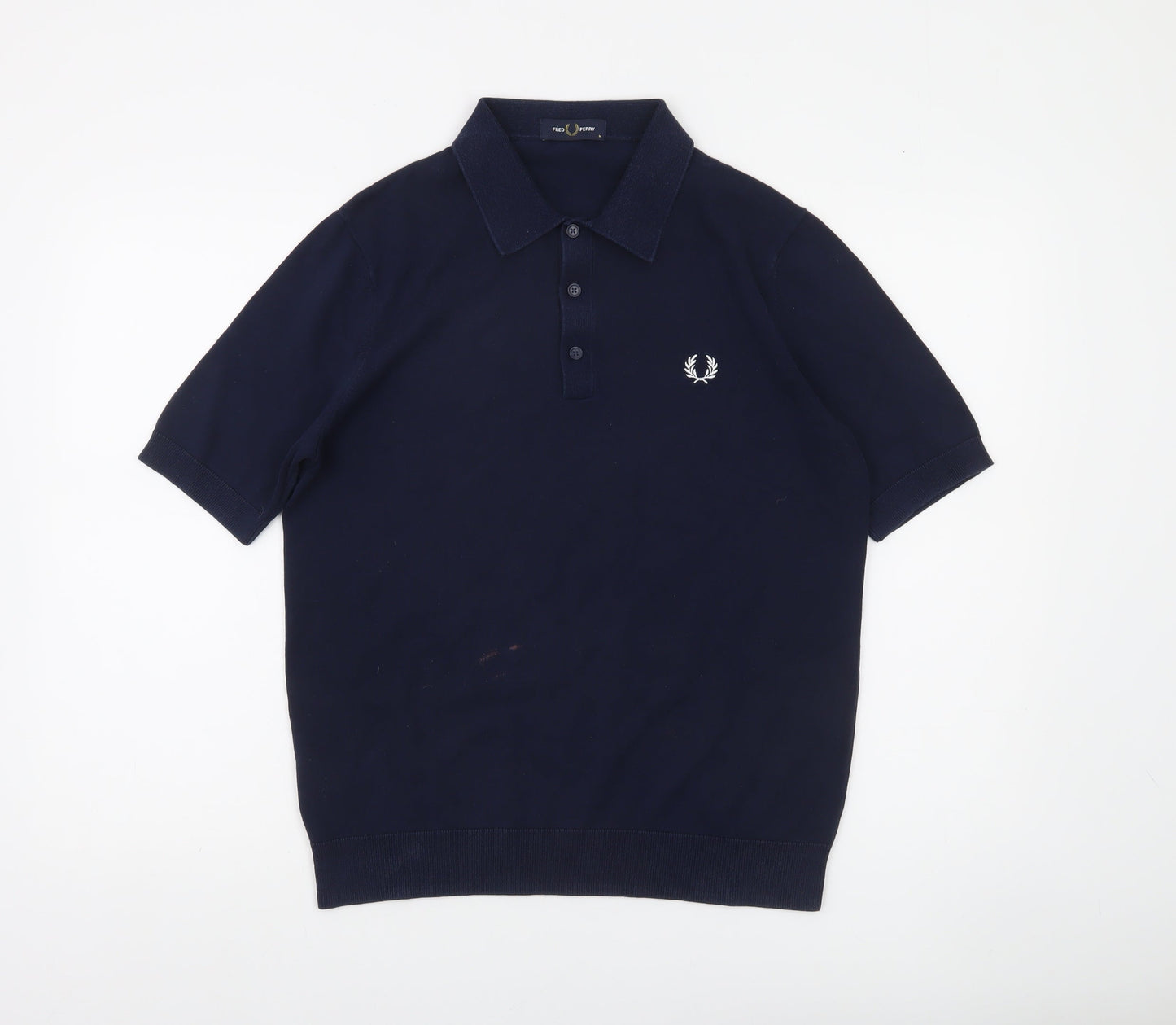 Fred Perry Men's Blue Cotton Polo Shirt Size M Classic Fit