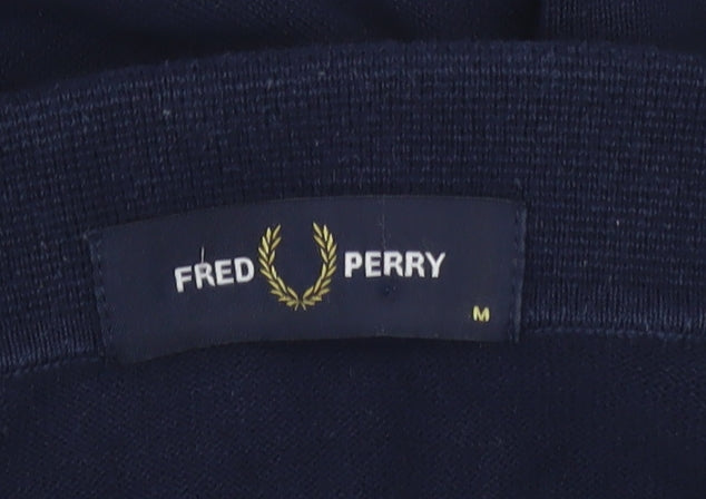 Fred Perry Men's Blue Cotton Polo Shirt Size M Classic Fit