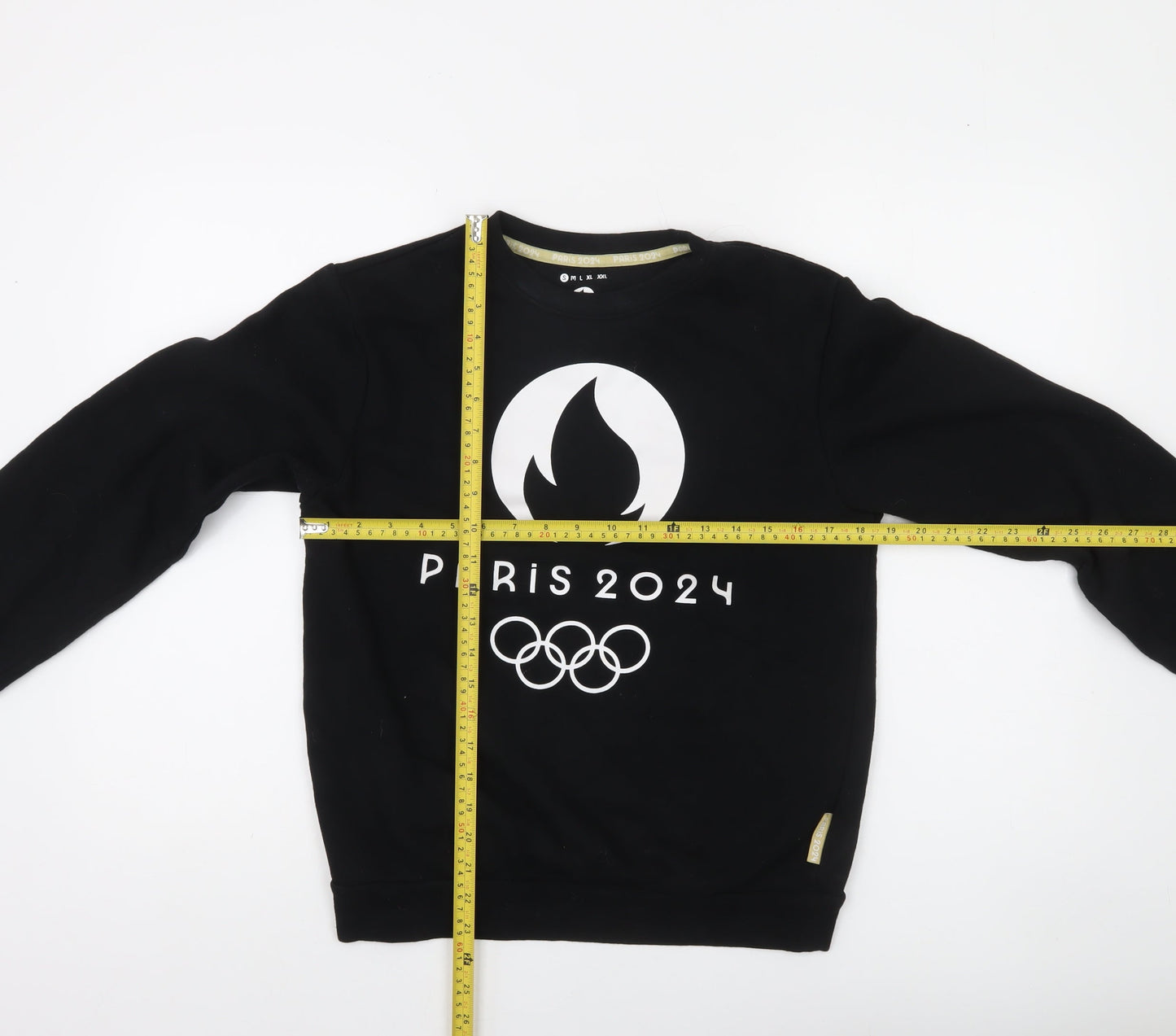 Paris 2024 Olympics Black Sweatshirt Women’s M Cotton Blend Pullover