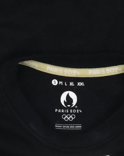 Paris 2024 Olympics Black Sweatshirt Women’s M Cotton Blend Pullover