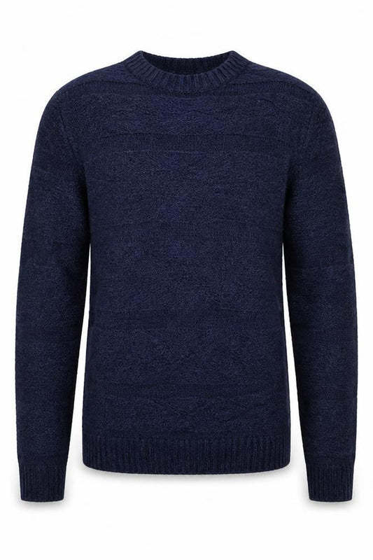 Racing Green Men's Blue Cotton Crew Neck Jumper Size L