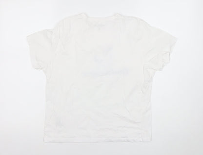 Abercrombie & Fitch Women's White Budweiser Graphic T-Shirt M Classic Fit