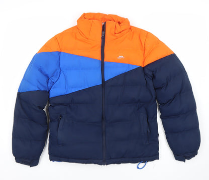 Trespass Boys Multicoloured Puffer Jacket 11-12 Years Waterproof Hooded Winter Coat