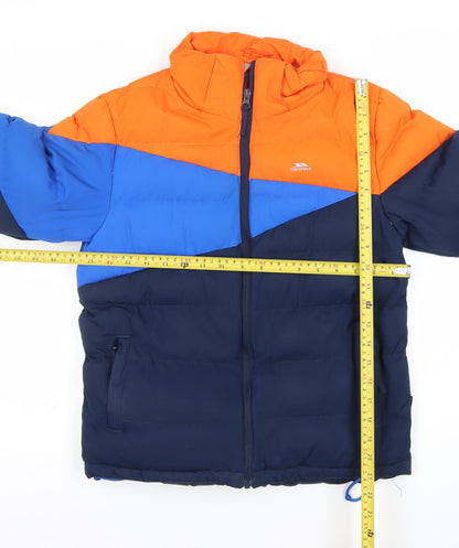 Trespass Boys Multicoloured Puffer Jacket 11-12 Years Waterproof Hooded Winter Coat