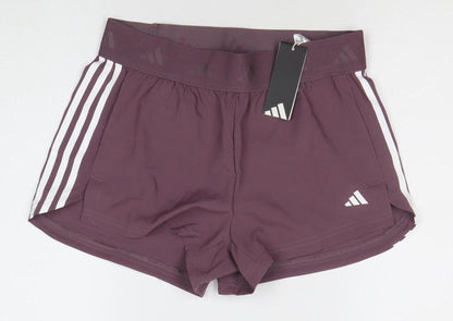 Adidas Womens Purple Running Shorts Size M 12-14 Lightweight Quick Dry