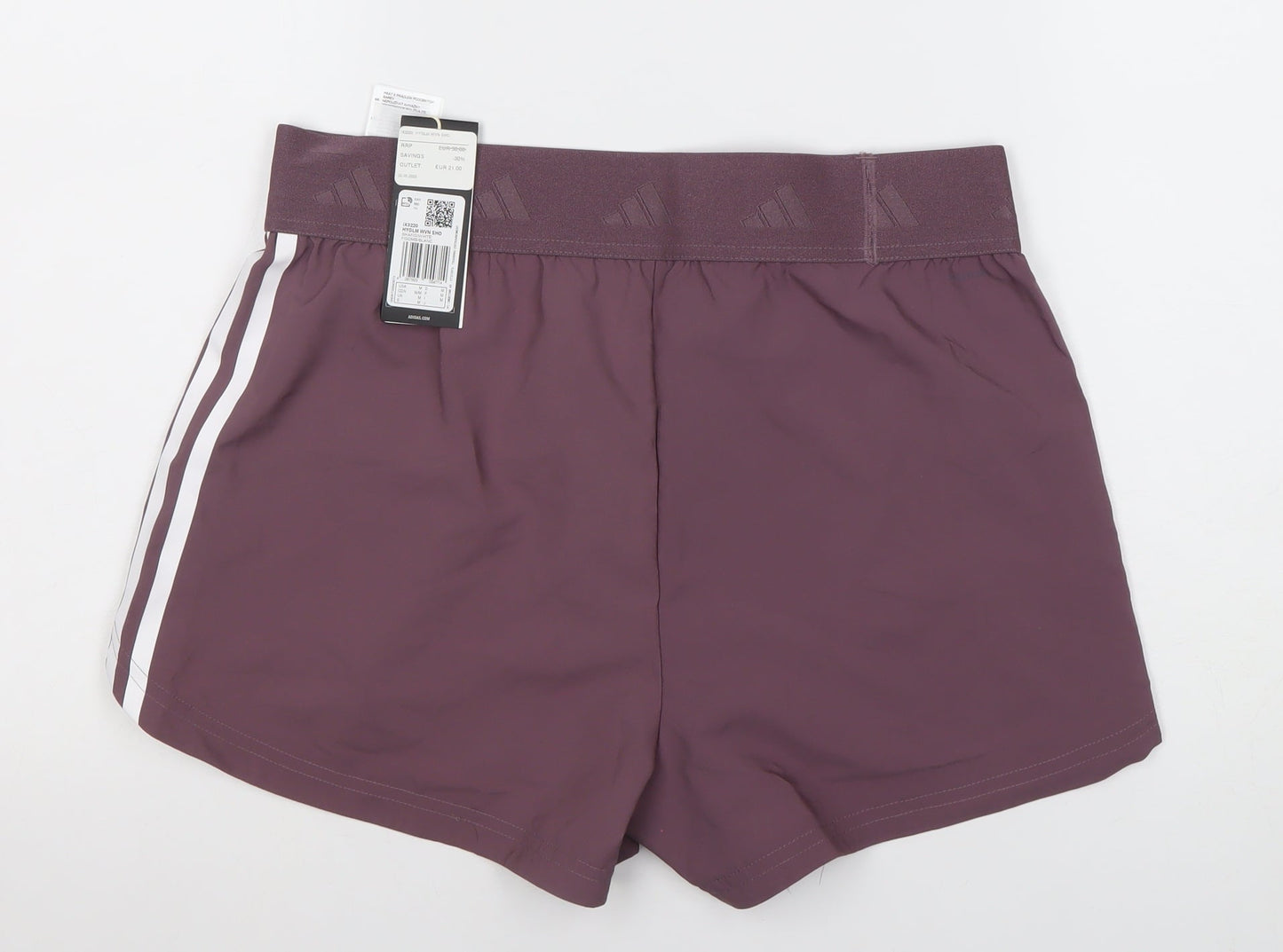 Adidas Womens Purple Running Shorts Size M 12-14 Lightweight Quick Dry