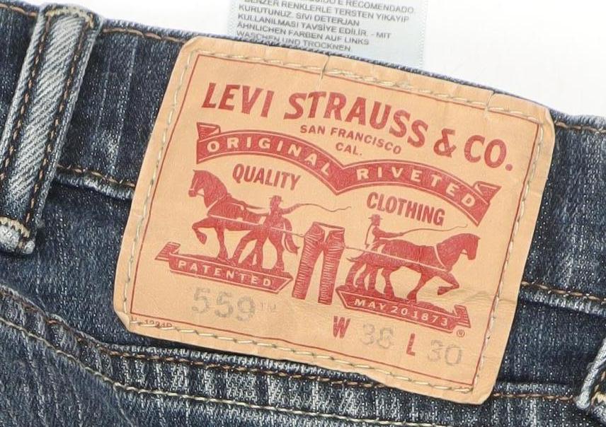 Levi's Men's Blue 559 Relaxed Straight Fit Jeans W38 L30