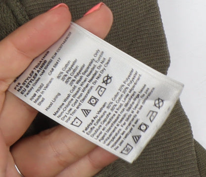 Timberland Men's Green Pullover Hoodie Size S Logo Outdoor Fleece