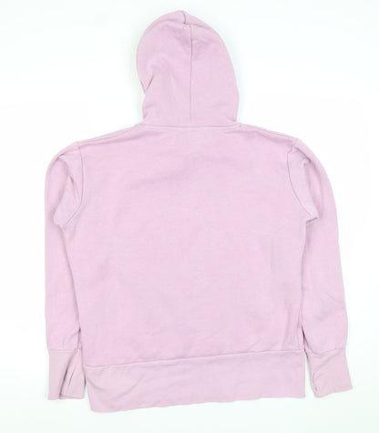 Bench Womens Pink Pullover Hoodie Size M UK 12 Cotton Blend Casual