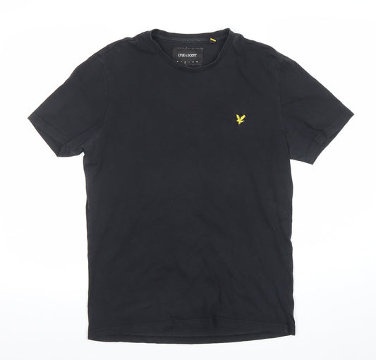 Lyle & Scott Men's Black Cotton Crew Neck Short Sleeve T-Shirt Size M