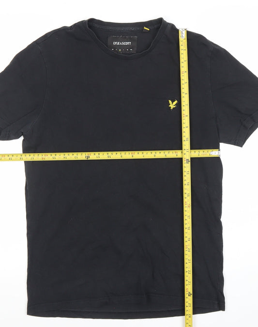 Lyle & Scott Men's Black Cotton Crew Neck Short Sleeve T-Shirt Size M