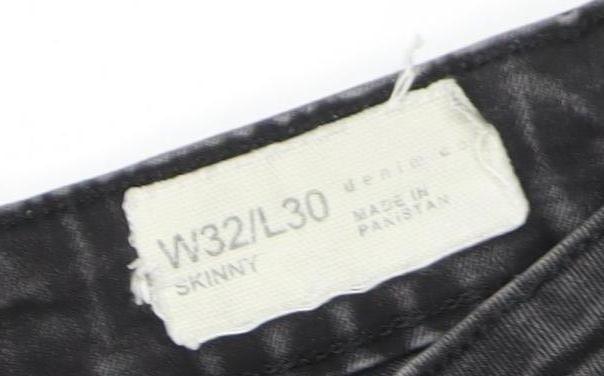 Denim Co. Men’s Black Skinny Denim Jeans W32 L30 Excellent Condition