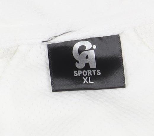 S4 Sports Men’s White XL Long Sleeve V-Neck Performance Top