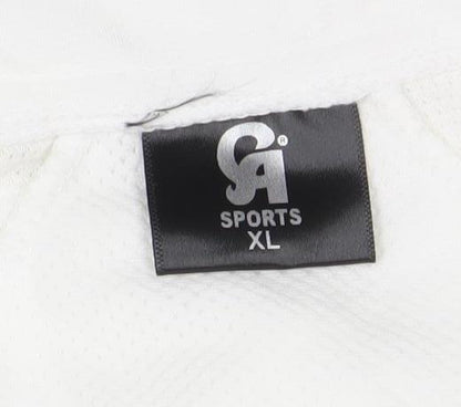 S4 Sports Men’s White XL Long Sleeve V-Neck Performance Top