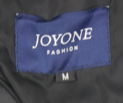 Joyone Fashion Womens Black Hooded Puffer Jacket M Winter Coat