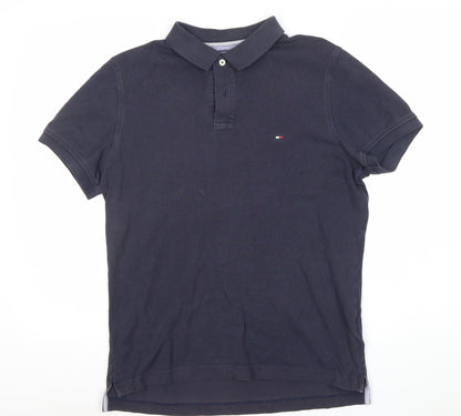 Tommy Hilfiger Men's Navy Slim Fit Cotton Polo Shirt M