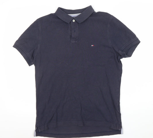 Tommy Hilfiger Men's Navy Slim Fit Cotton Polo Shirt M