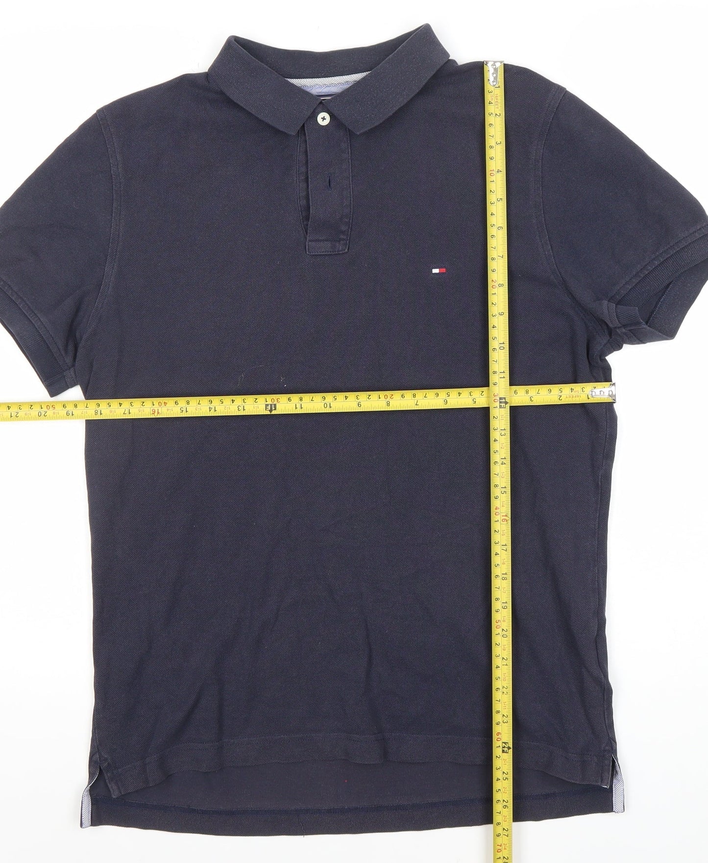 Tommy Hilfiger Men's Navy Slim Fit Cotton Polo Shirt M