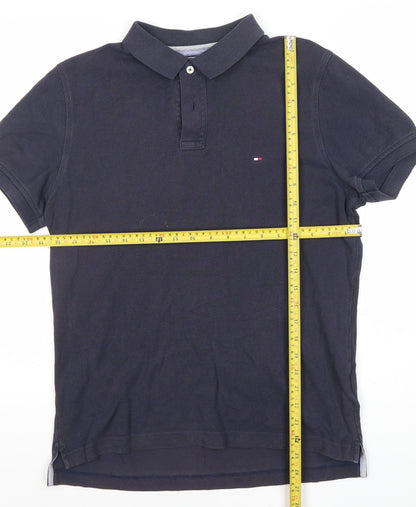 Tommy Hilfiger Men's Navy Slim Fit Cotton Polo Shirt M