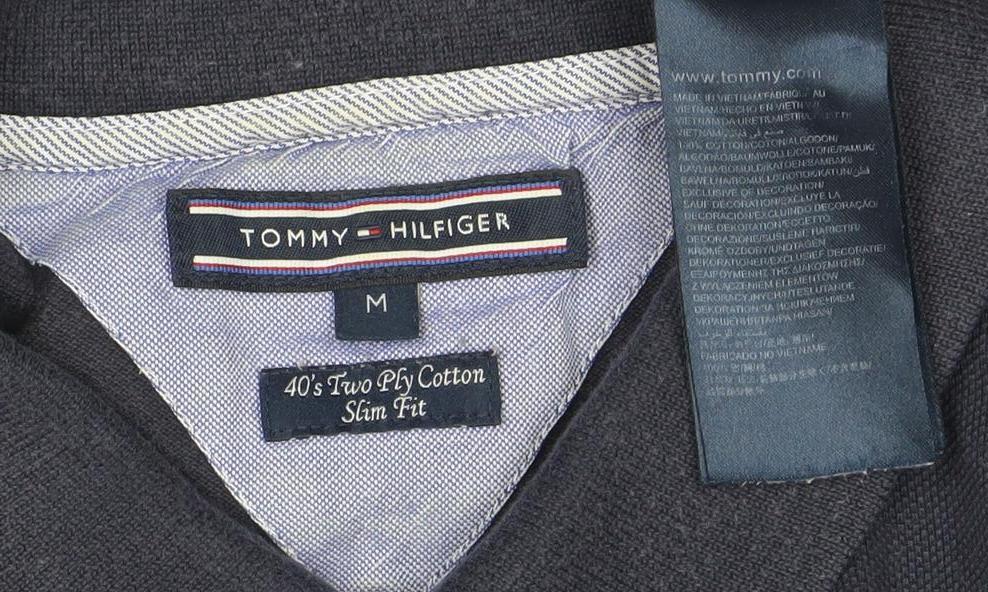 Tommy Hilfiger Men's Navy Slim Fit Cotton Polo Shirt M