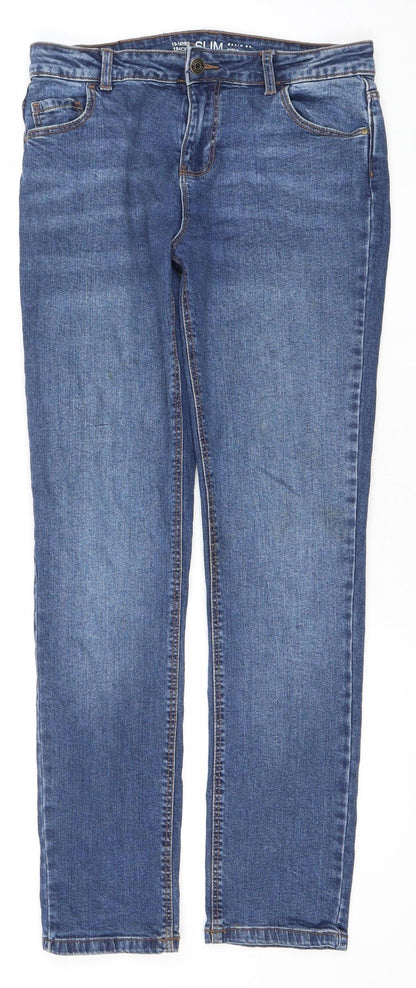 Denim Co. Teens Blue Slim Jeans 13-14Y Classic 5-Pocket Design