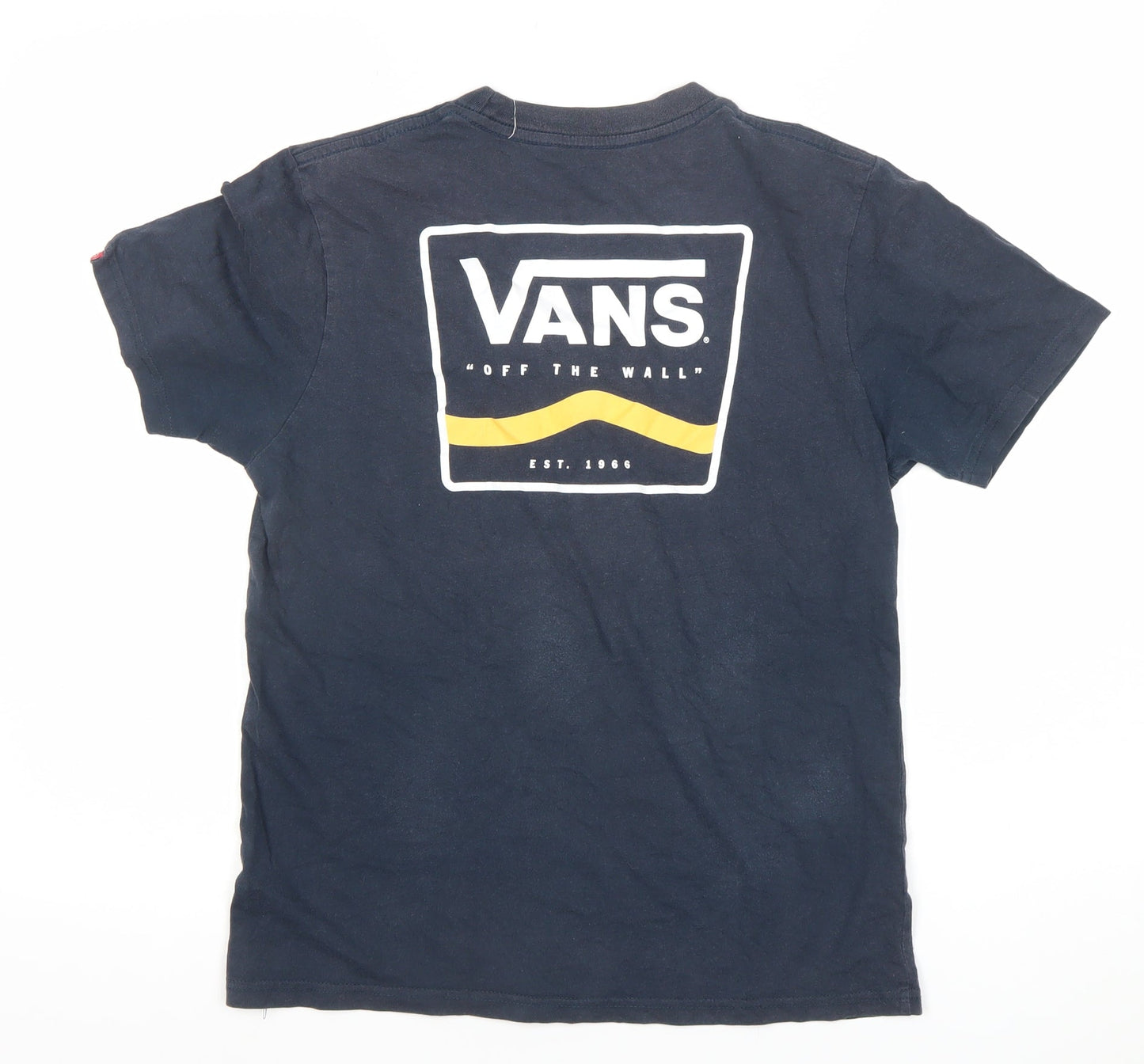 Vans Men's Navy Blue Classic Logo Short Sleeve T-Shirt Small