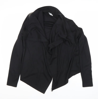 Vero Moda Womens Black Studded Shoulder Open Cardigan XS