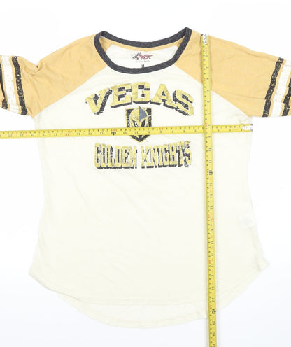 G-III 4HER by Carl Banks Women's Yellow Vegas Golden Knights Raglan T-Shirt M