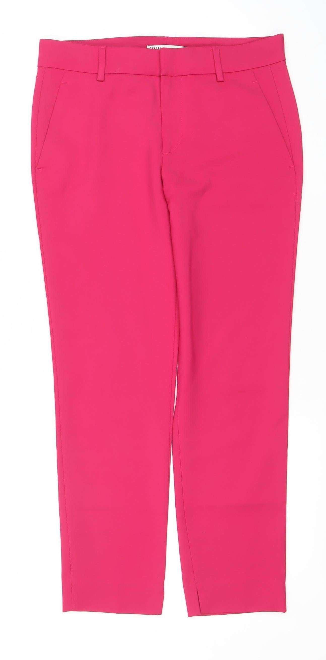 Zara Women's Pink Slim Fit Chino Trousers Size 8