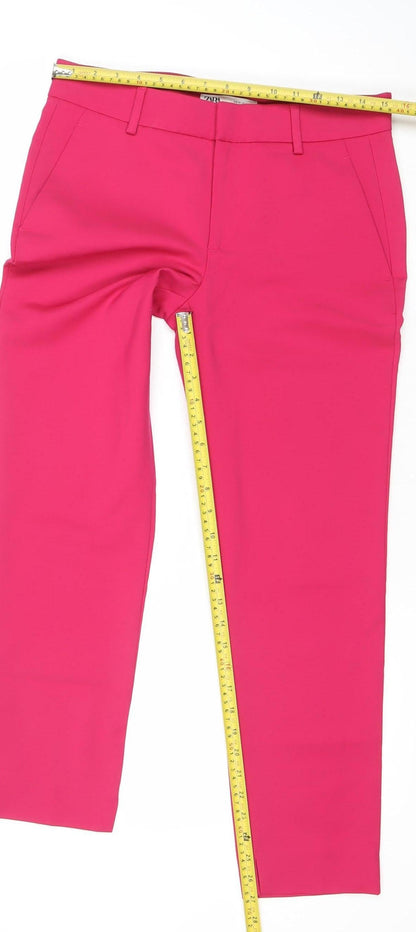 Zara Women's Pink Slim Fit Chino Trousers Size 8
