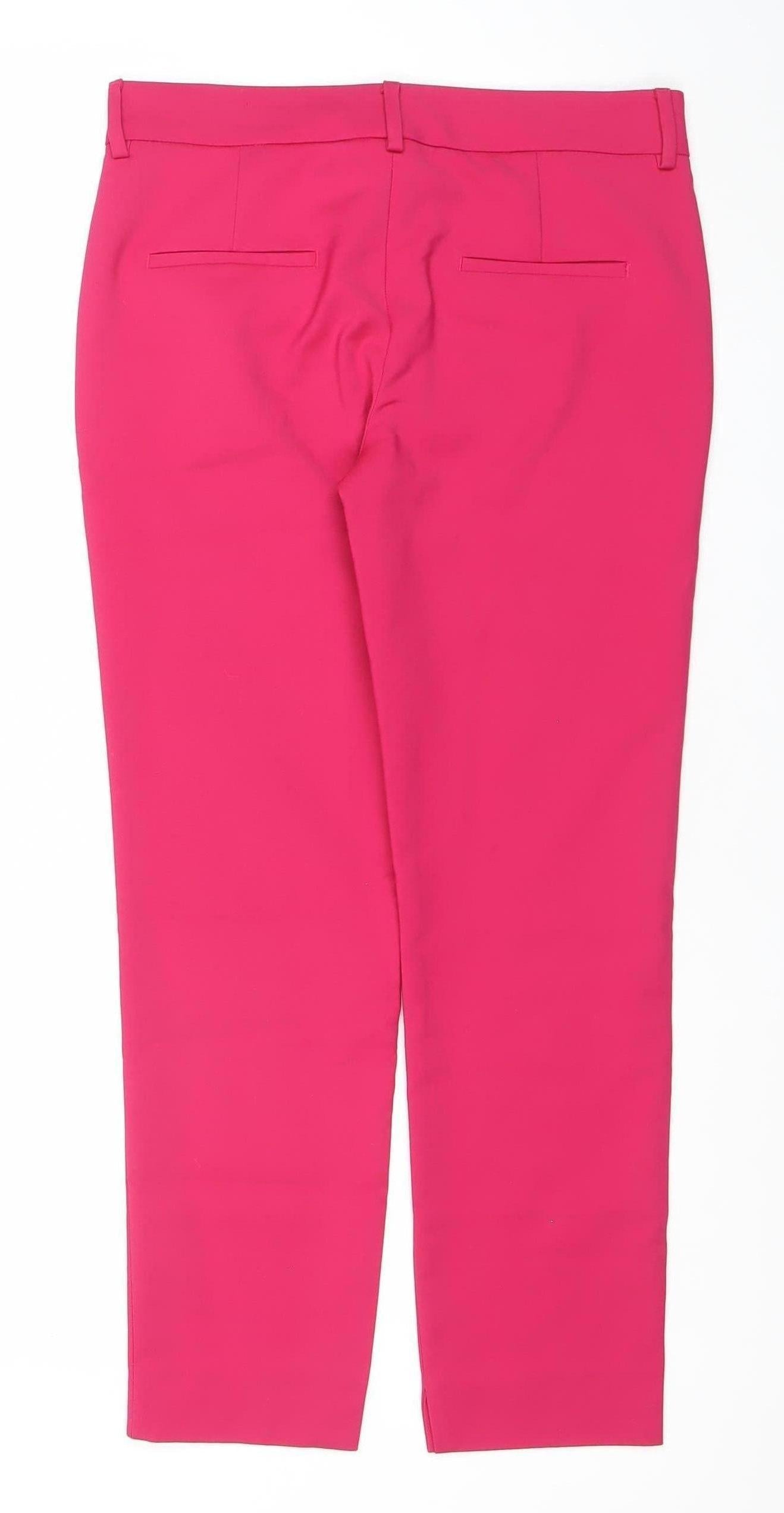 Zara Women's Pink Slim Fit Chino Trousers Size 8