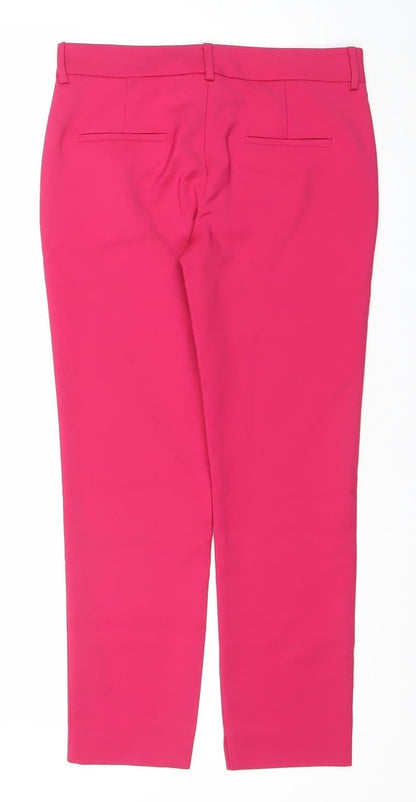 Zara Women's Pink Slim Fit Chino Trousers Size 8